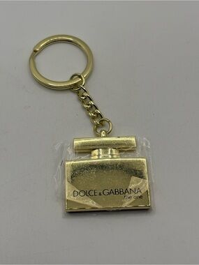 Dolce & Gabbana Gold-tone 'The One' Perfume Bottle Keyring